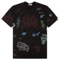 Overall Print Relaxed Fit Tee Black