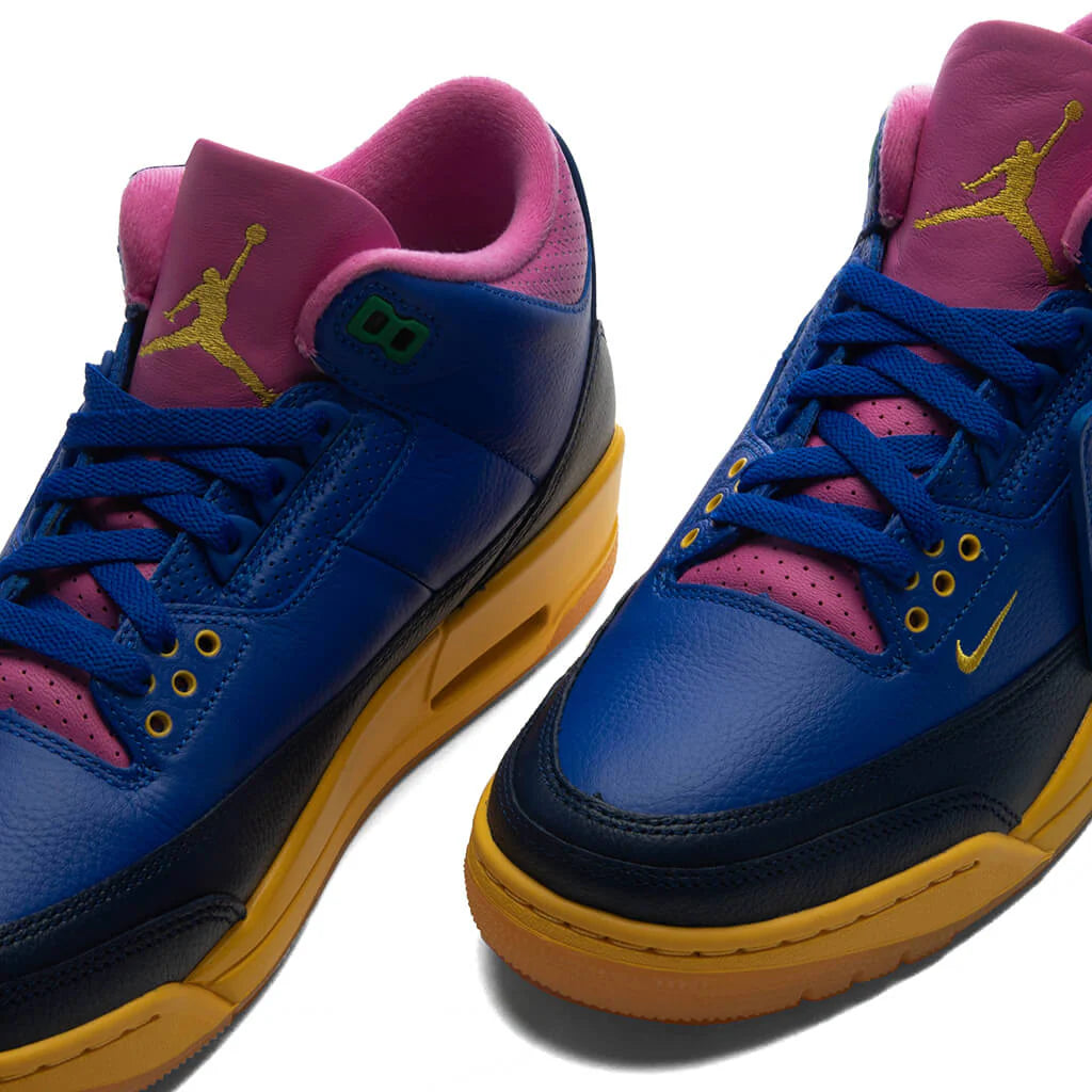 Air Jordan 3 Retro OG Brazil Racer Blue Lucky Green Blue Void