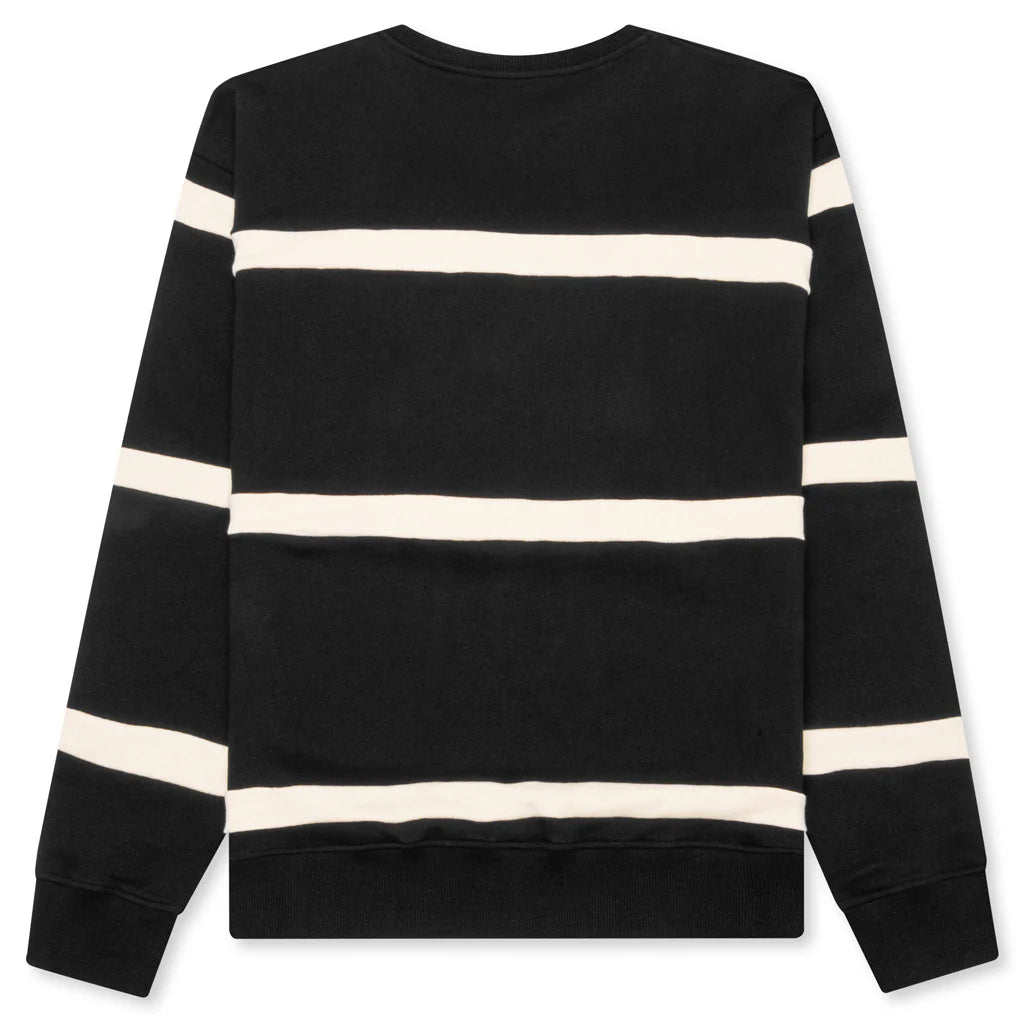 Stripe Sweatshirt Black Natural