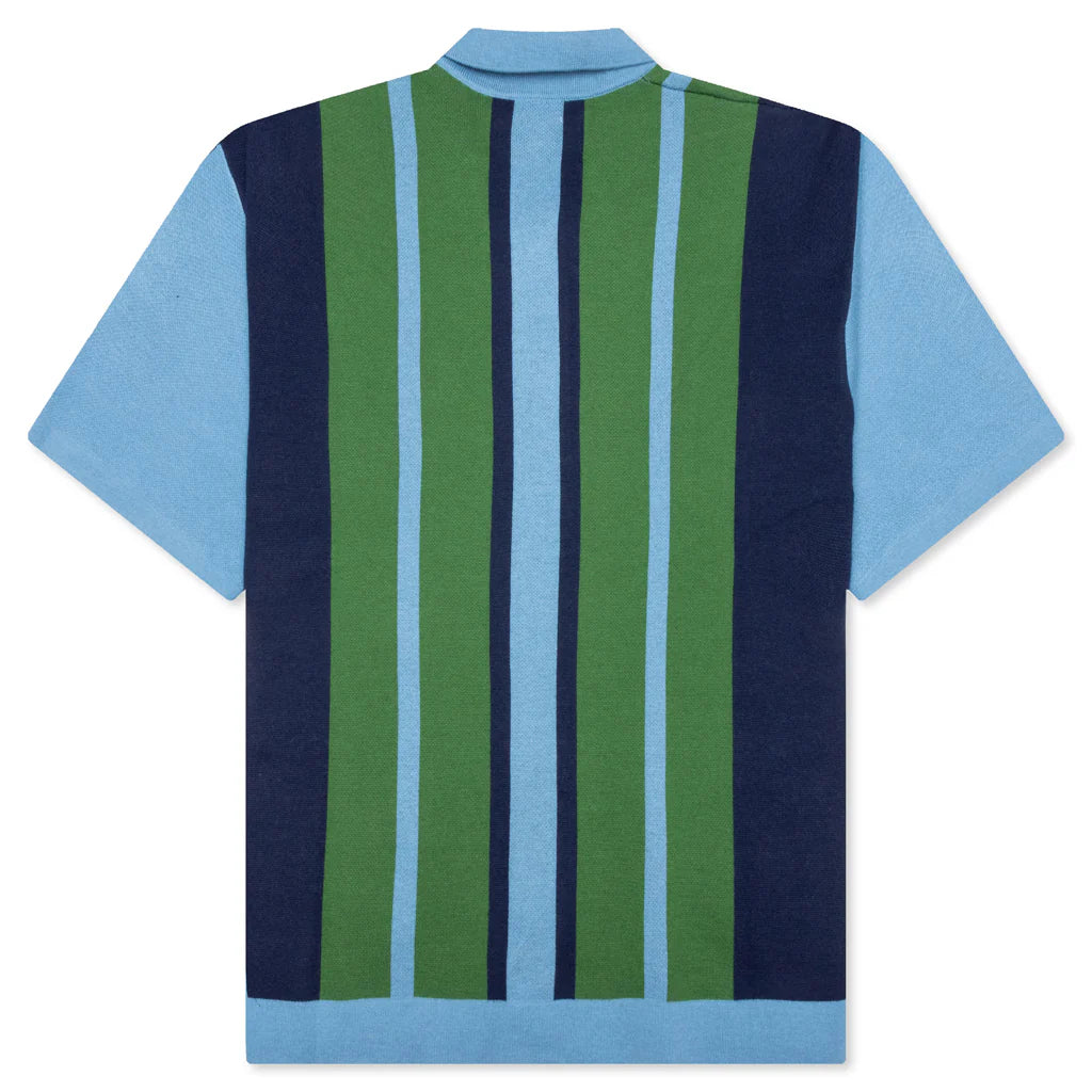 Knit Camp Collar Blue