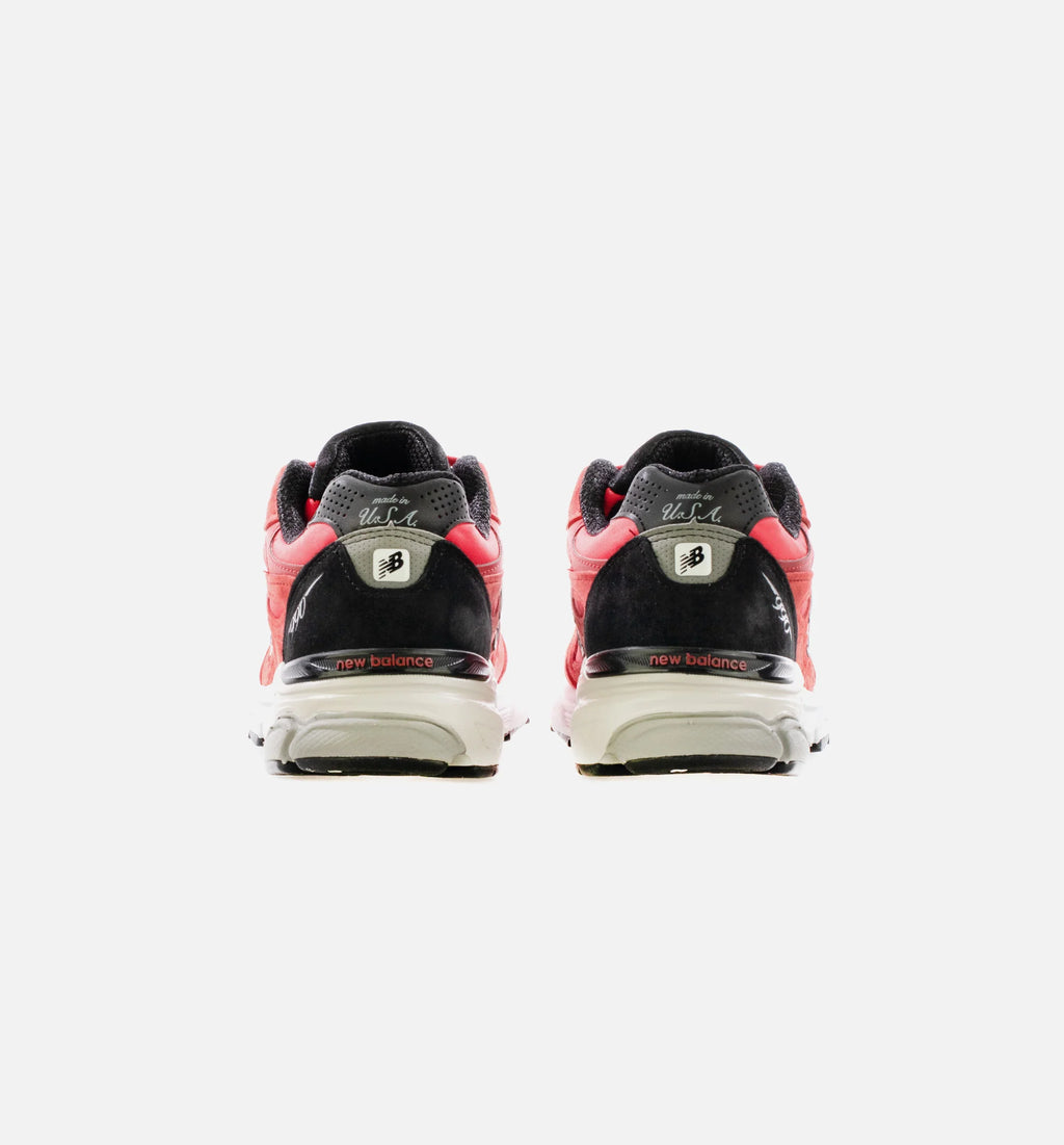 Made in USA 990v3 Red Suede Mens Running Shoe Red Black White