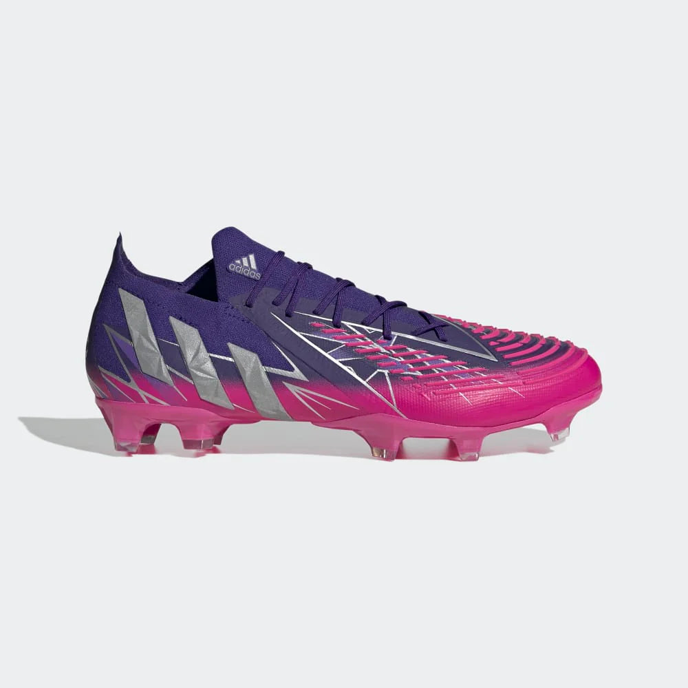 adidas Predator Edge1 FG Low Firm Ground Boots Team College Purple Silver Metallic Team Shock Pink