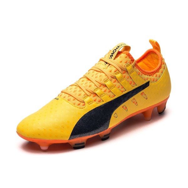 PUMA Evopower Vigor 1 FG Firm Ground Soccer Cleats Ultra Yellow Peacoat