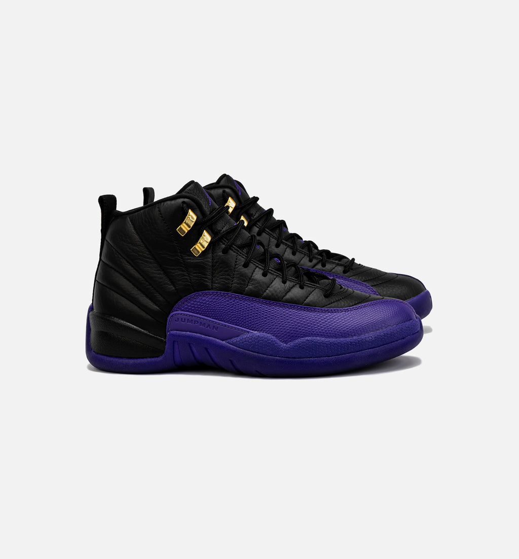 Air Jordan 12 Retro Field Purple Mens Lifestyle Shoe Black Purple Free Shipping