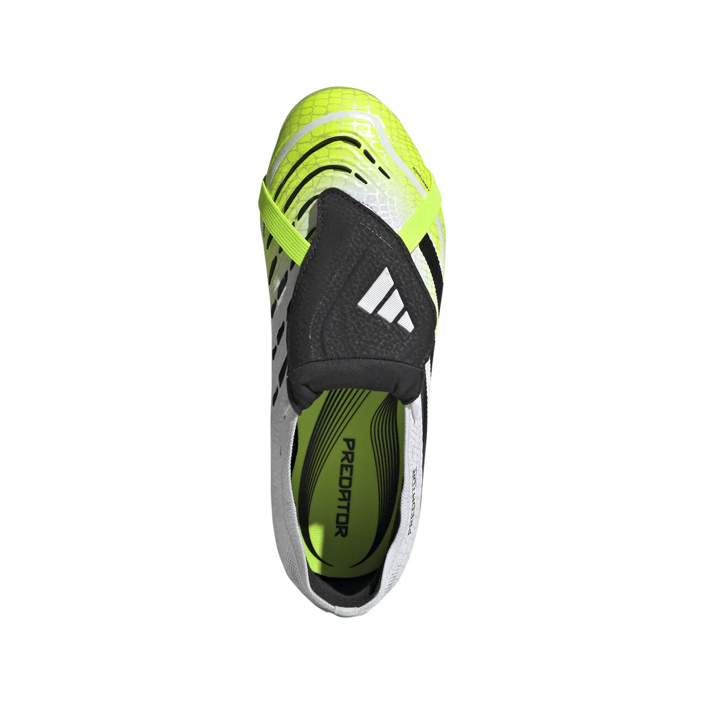 adidas Predator Elite Fold Over Tongue Youth Firm Ground Soccer Cleats White Black