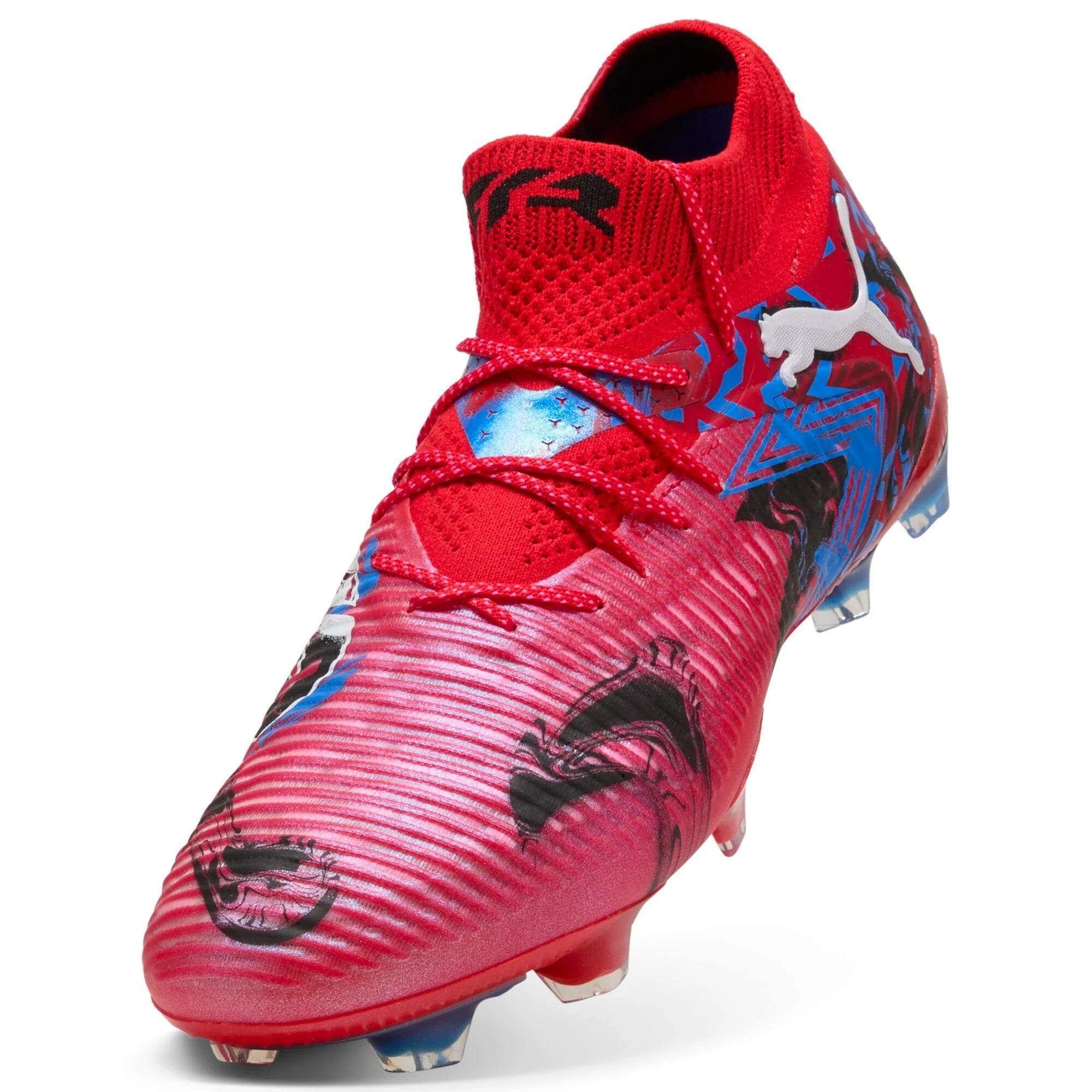 PUMA Future 8 Ultimate Play Makers FG Mens Soccer Cleats Red Black Blue