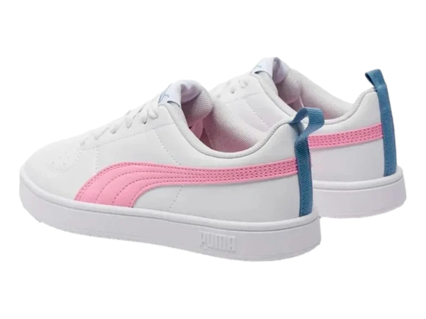 Tenis PUMA Rickie JR Blanco y Rosa para Niña