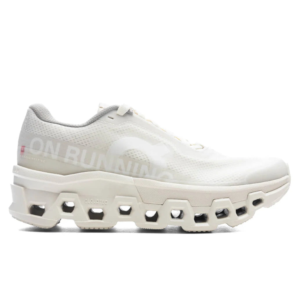 On x INVINCIBLE Womens Cloudmonster 2 Deconstructed Perfection Ivory White