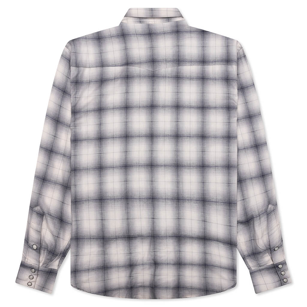 Shadow Plaid Western Shirt Dusk