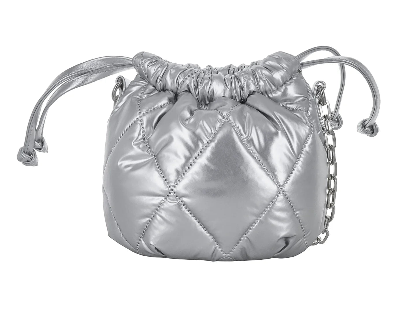 Bolsa de Hombro Ferretina Lola Diamante Plata para Mujer