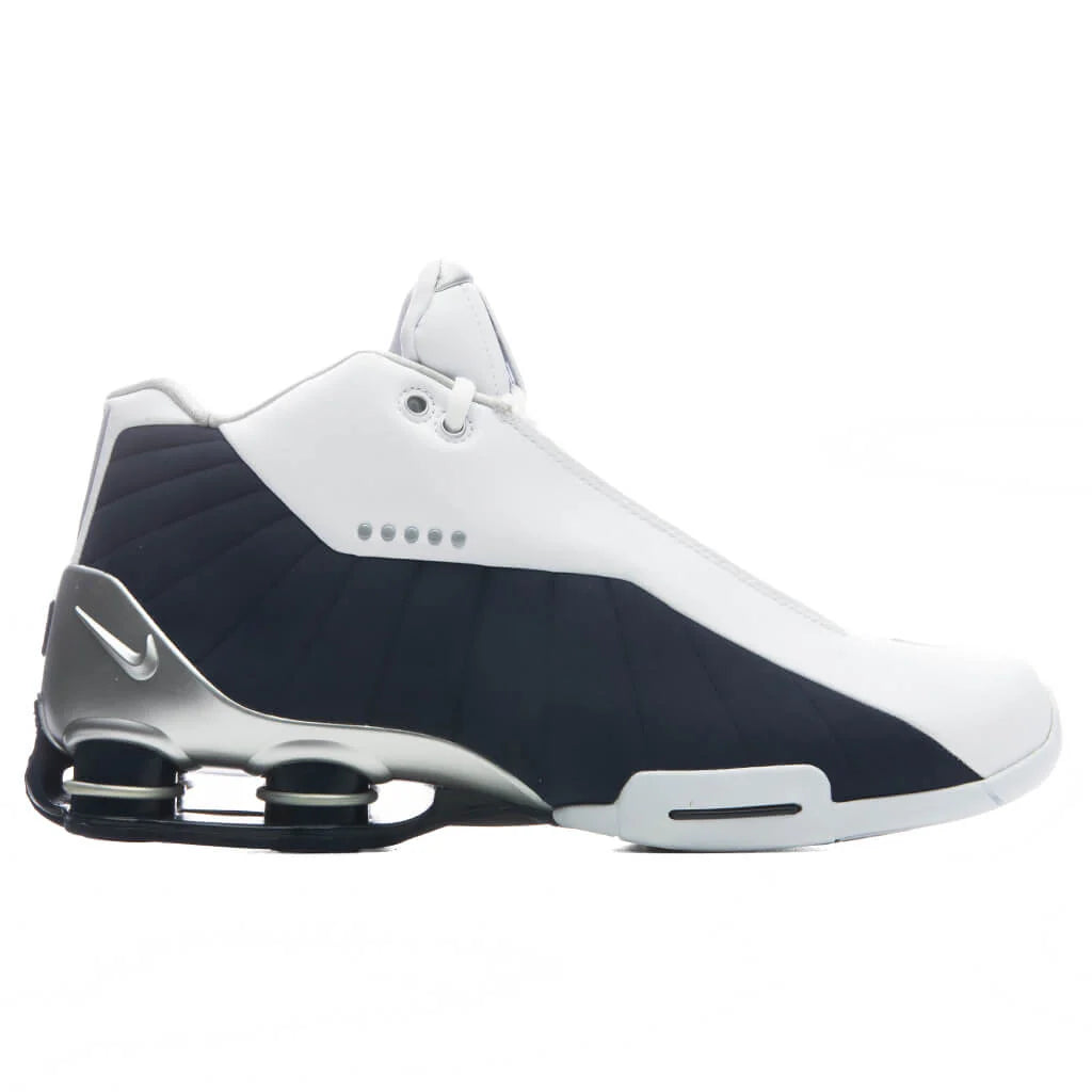 Shox BB4 Olympic White Midnight Navy Metallic Silver