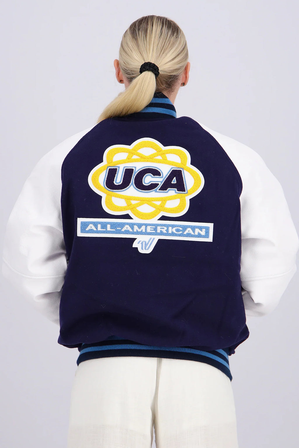 UCA All American Navy White Jacket