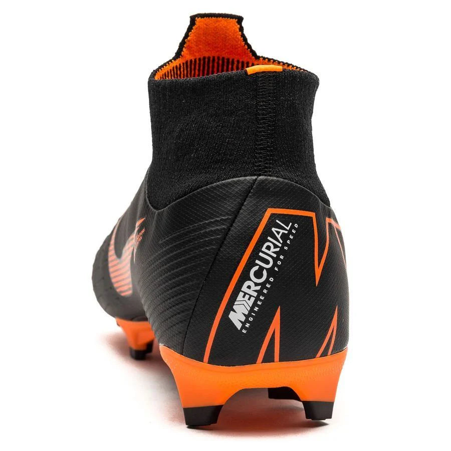 Nike Superfly 6 Pro FG Firm Ground Mens Soccer Cleats Black Total Orange
