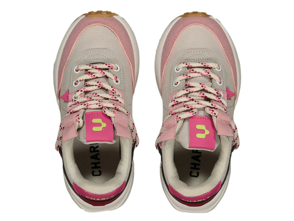 Tenis Charly Beige y Rosa para Niña