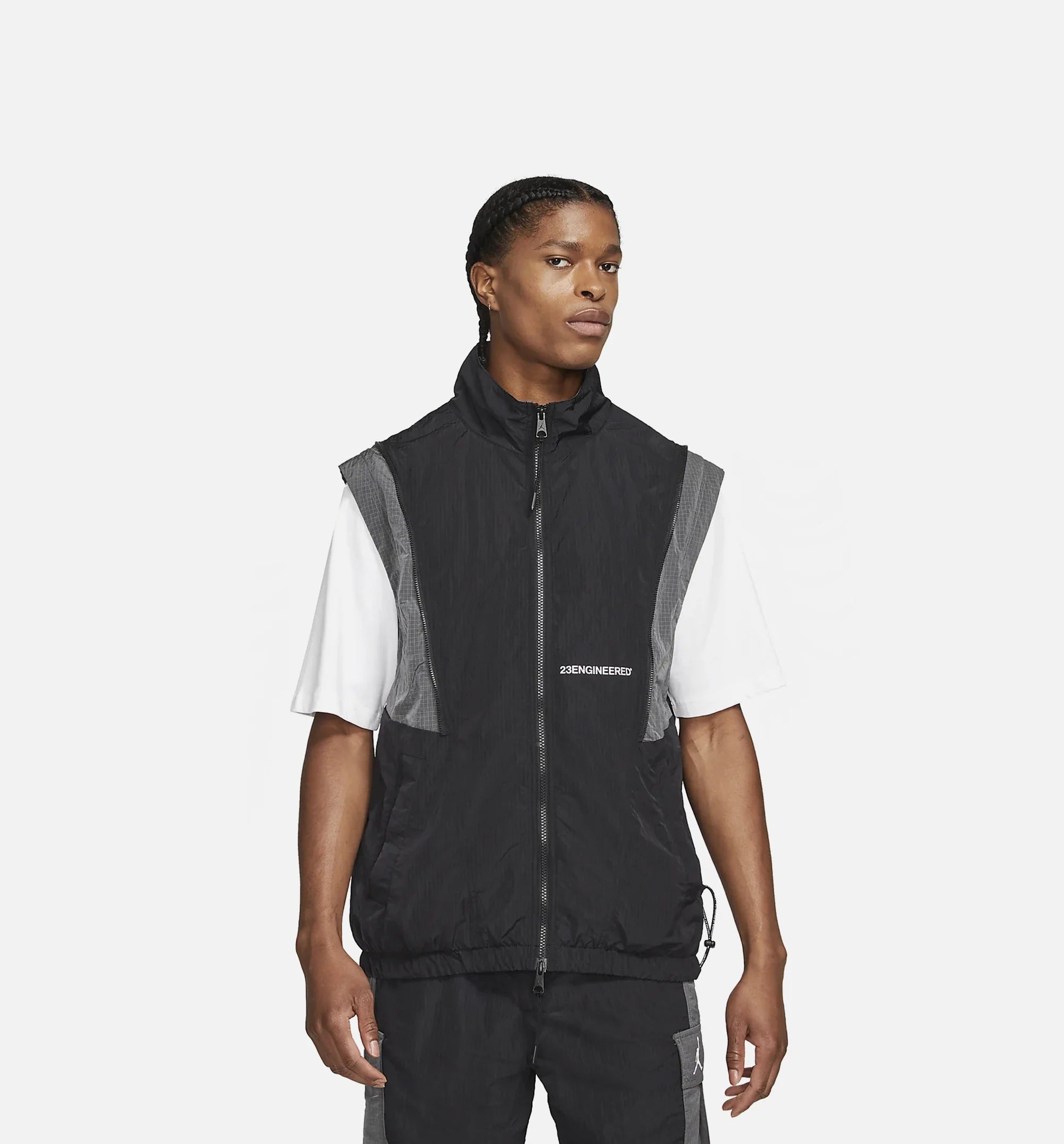 23 Engineered Woven Jacket Mens Jacket Black Gray